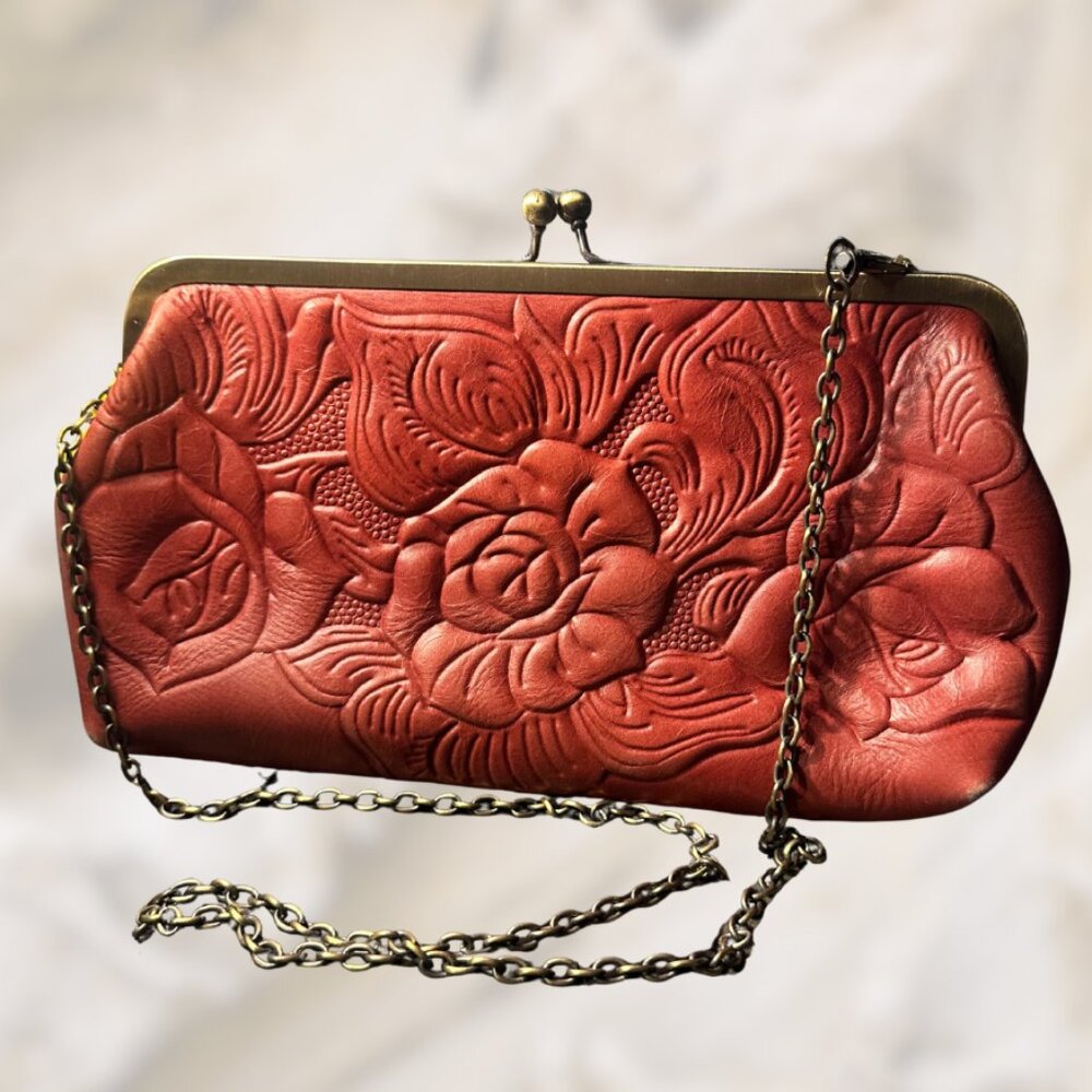 Patricia Nash Potenaz Frame Crossbody Clutch in Tooled Florence